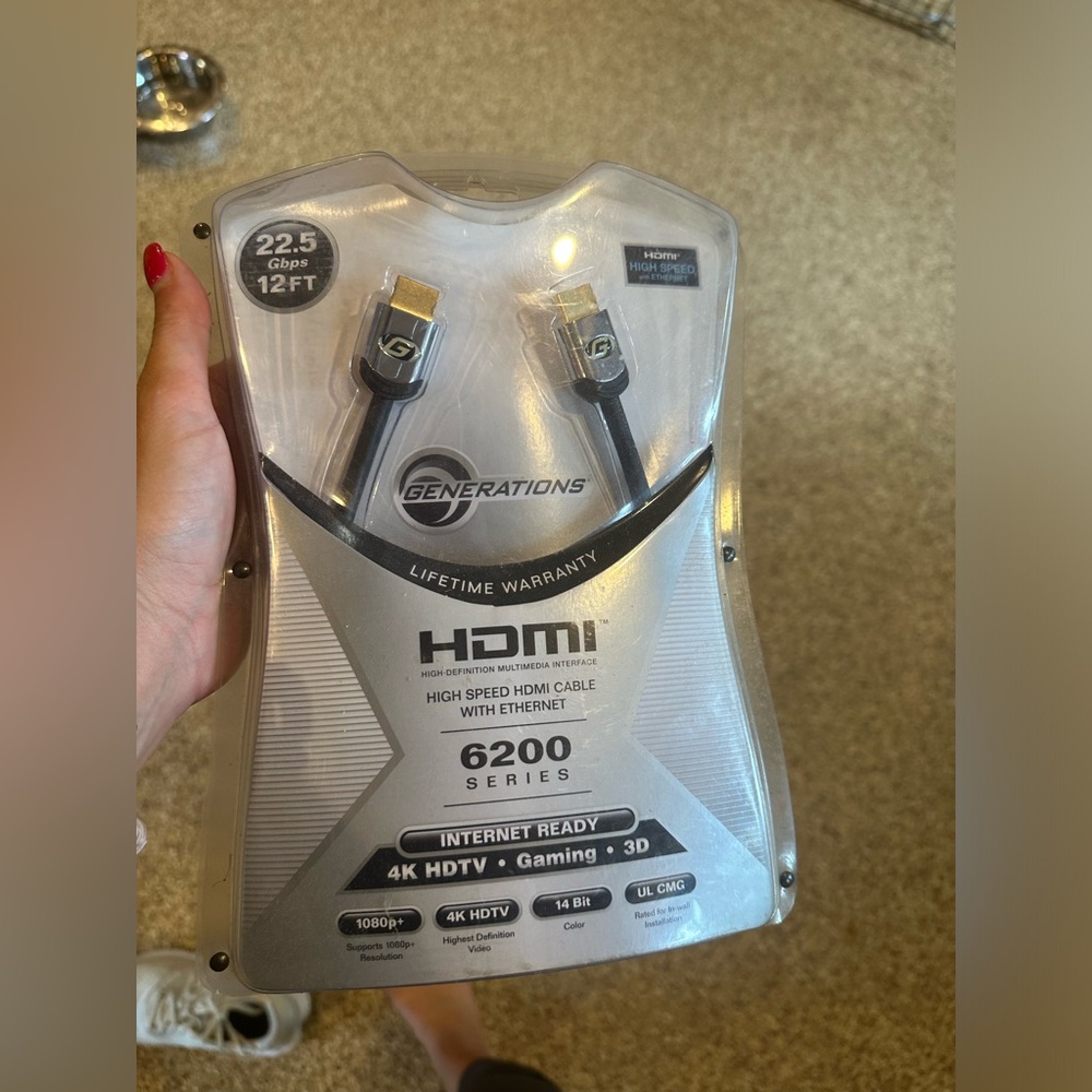 HDMI high speed hdmi cable with ethernet 6200 series 4k